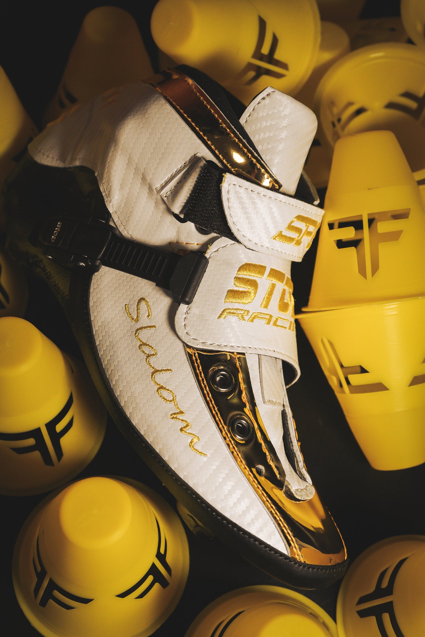 Storm T1 Speed Slalom Boot-White Gold