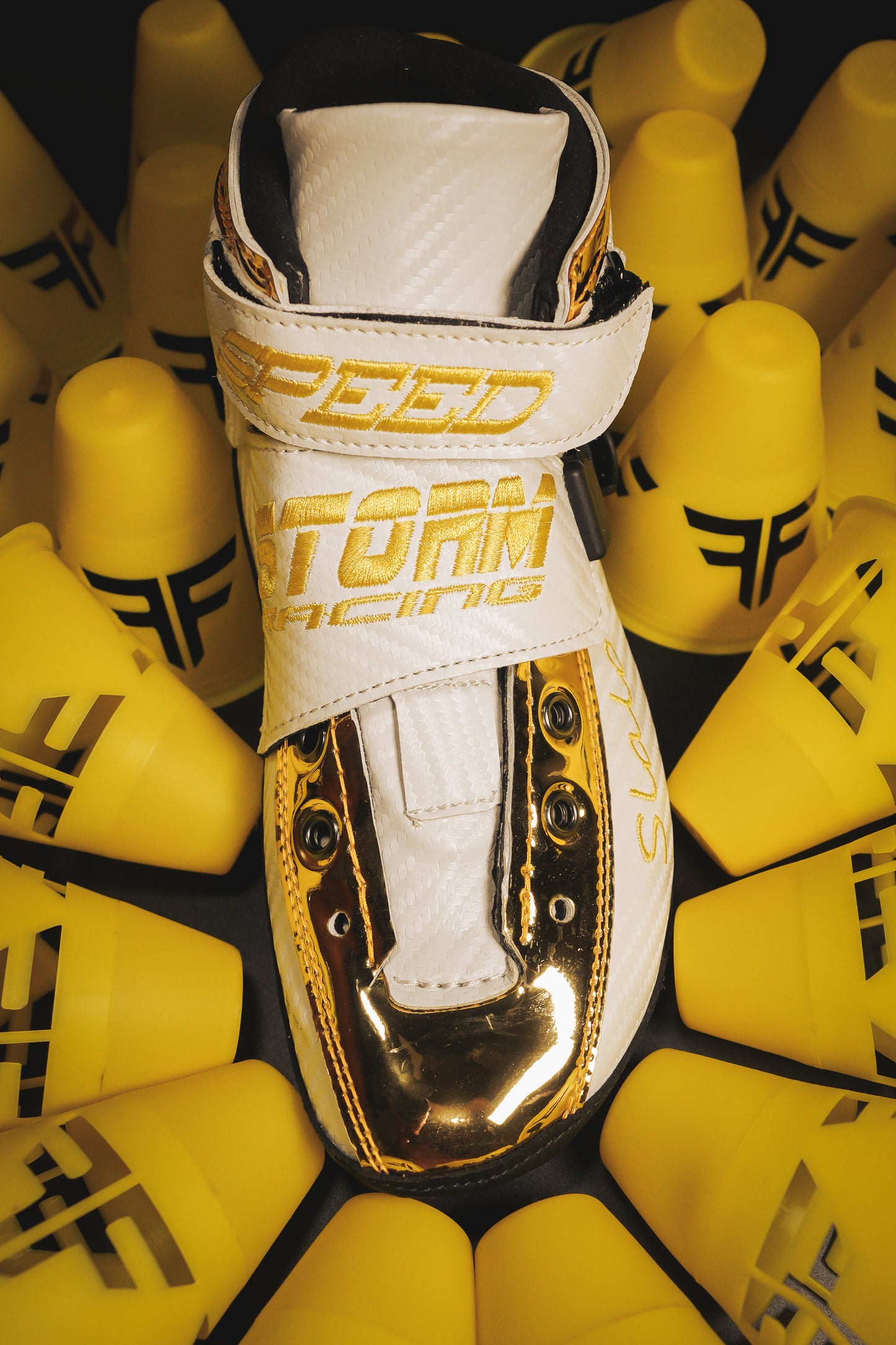Storm T1 Speed Slalom Boot-White Gold