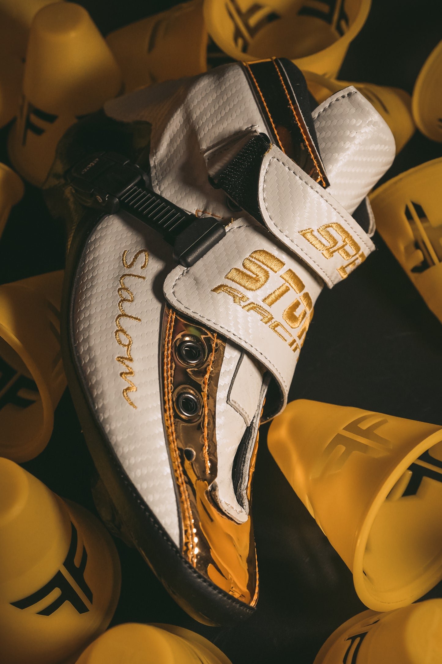 Storm T1 Speed Slalom Boot-White Gold