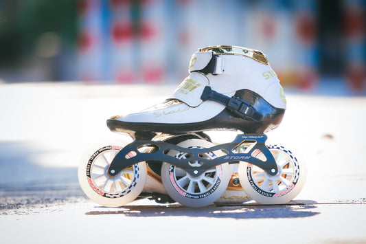 Storm T1 Speed Slalom Skates-White Gold