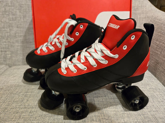 COUGAR Roller Hockey Skates-Black Red
