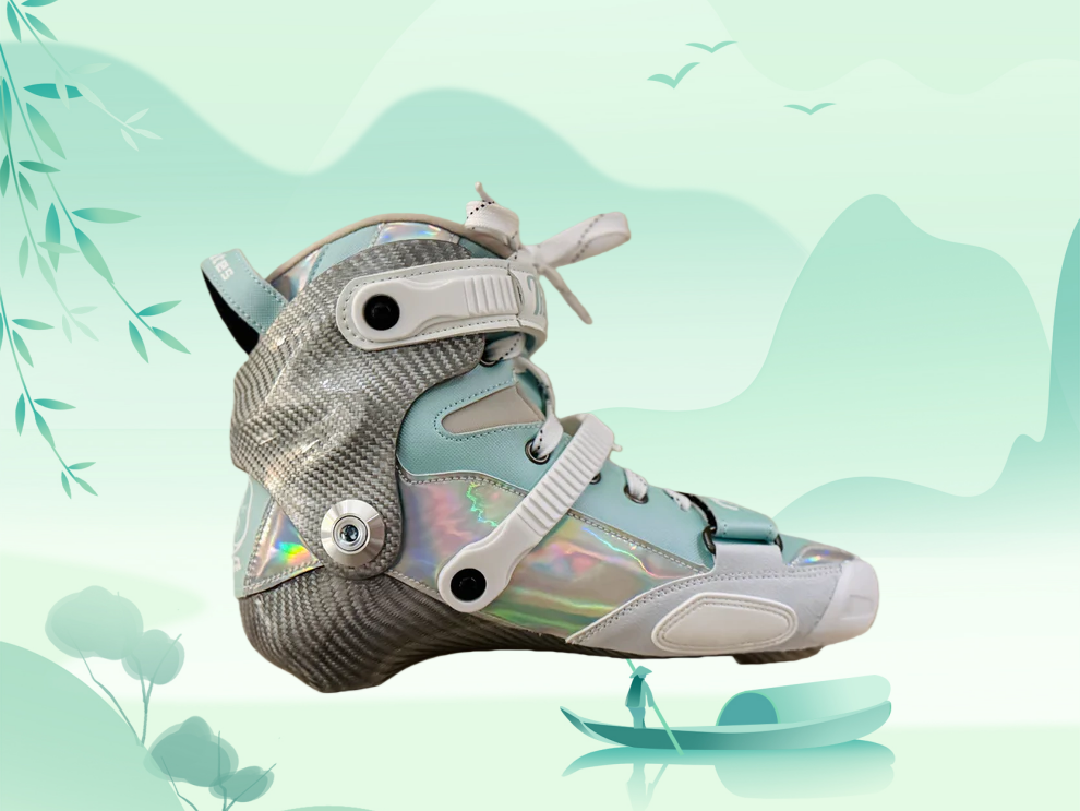 FINN SKATES Carbon Inline Skates-Green Boot Only