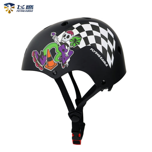FLYING EAGLE H1 Pro Skate Helmet Black Rider