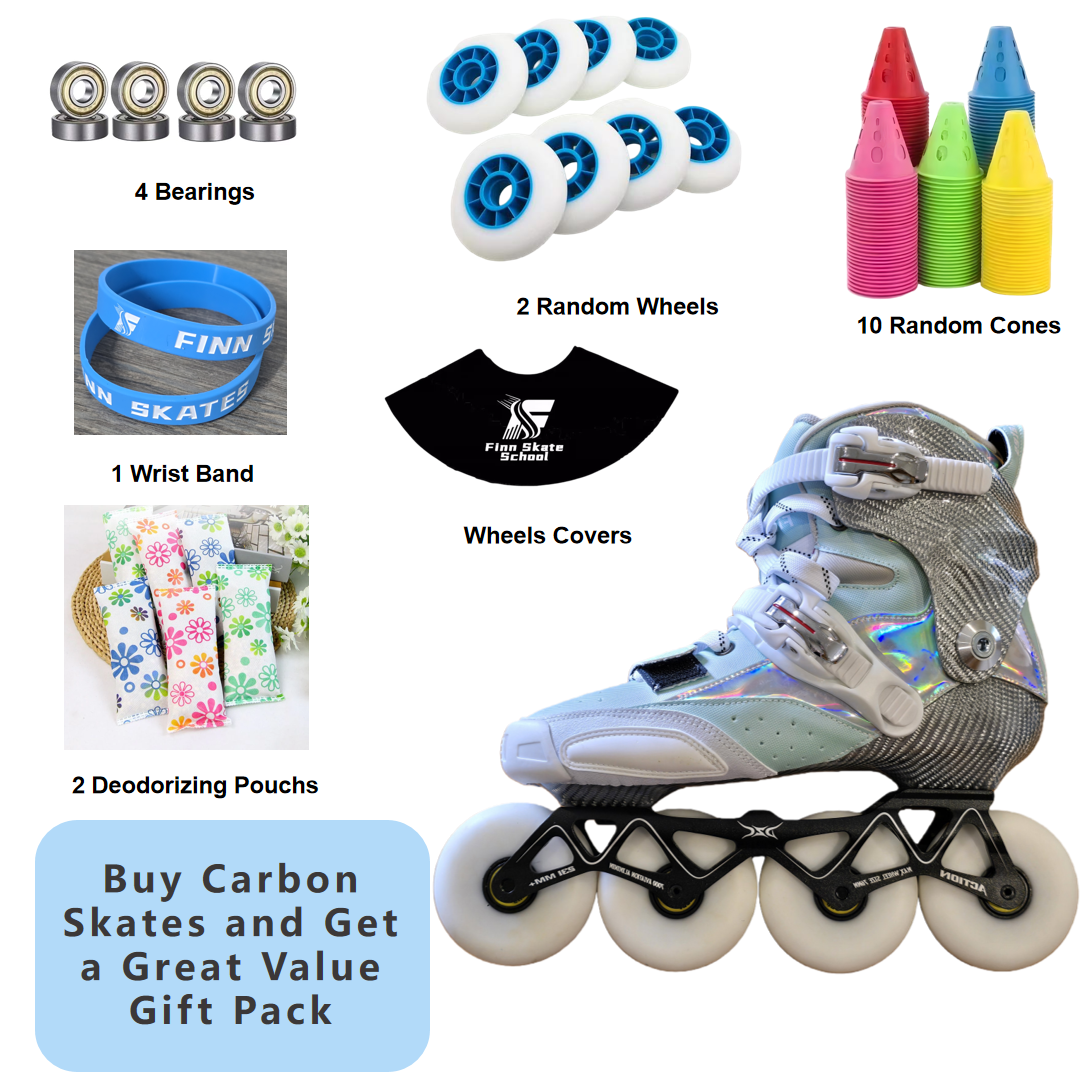 FINN SKATES Carbon Inline Skates-Green