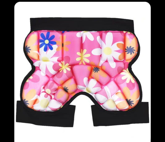 Kids Butt Hip Protection Shorts Pants Pads-Pink