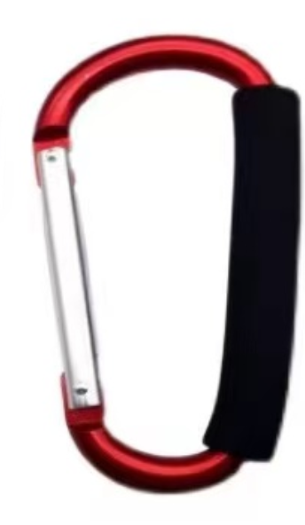 Aluminum D-Ring Clip-Red